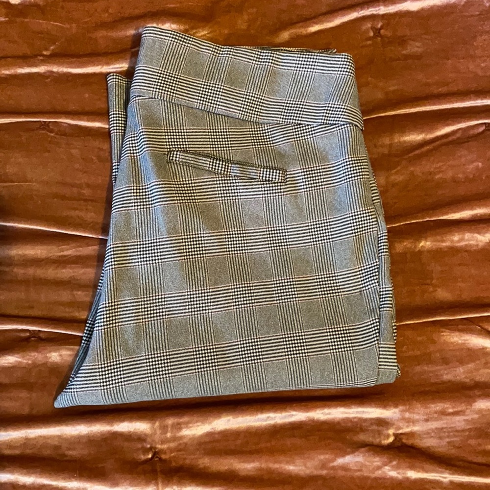 Cigarette Pants -Plaid Pants- Trousers